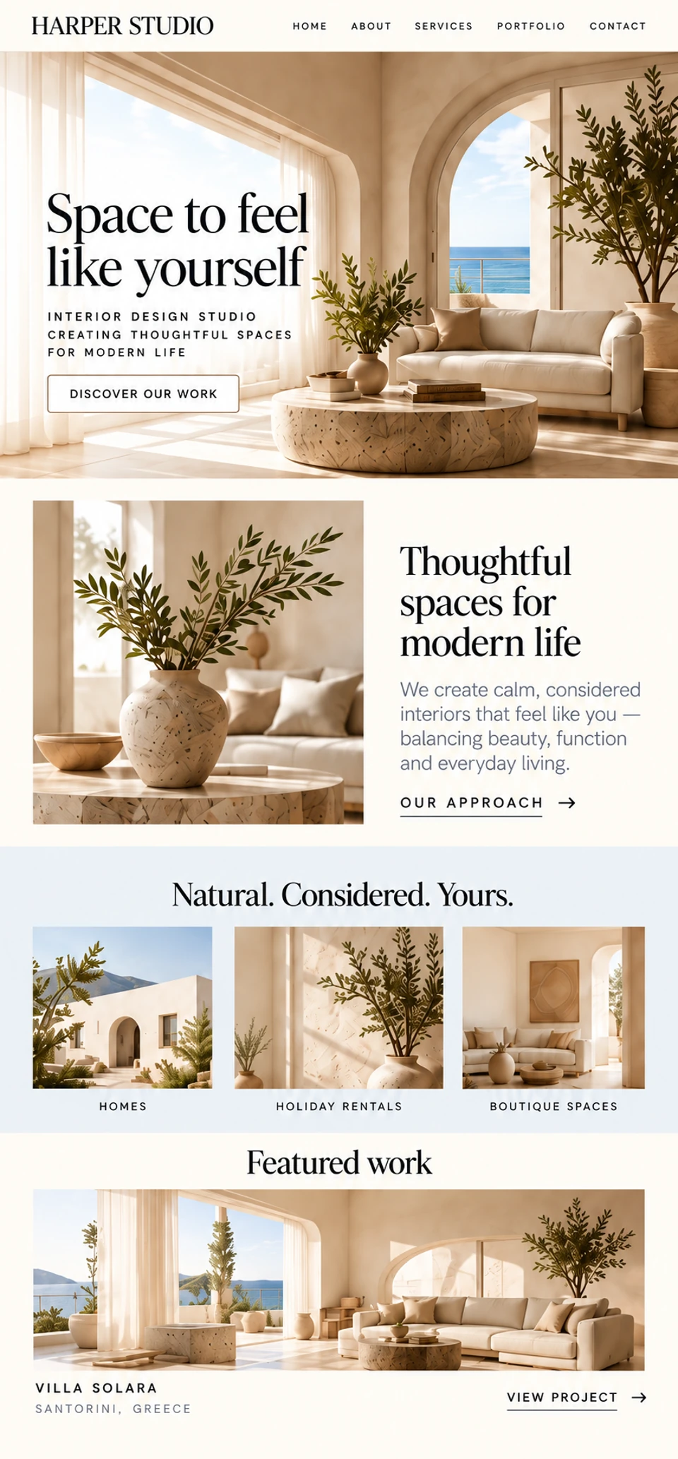 Harper website template design preview
