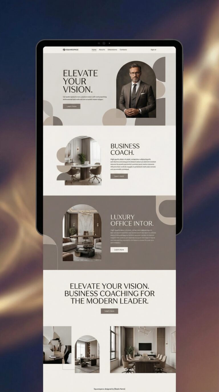 Elevate website design preview.