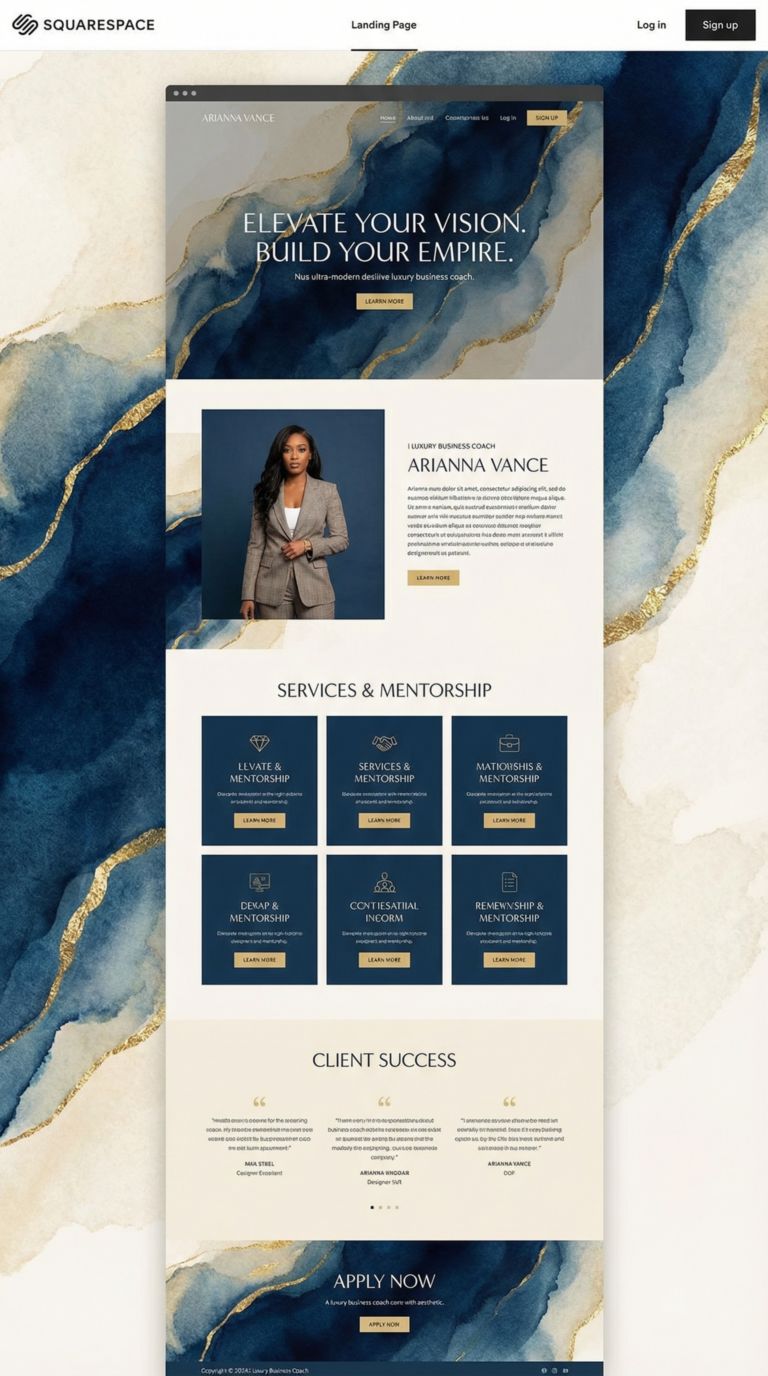 Aurum website design preview.