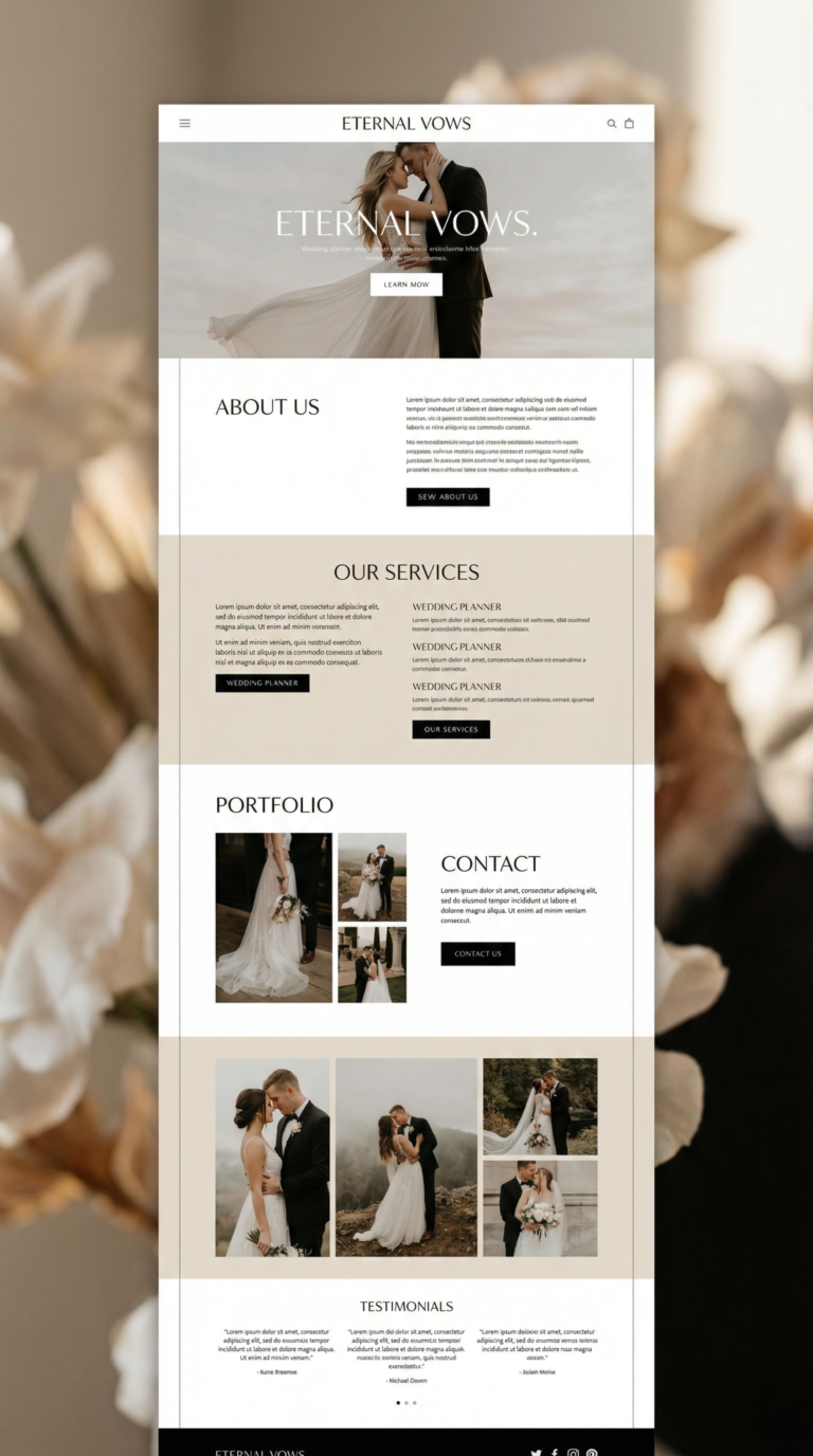Elysia website design preview.