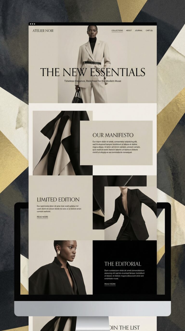 Etta website design preview.