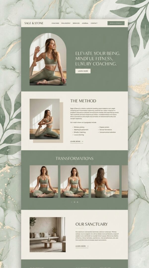 Sage website design preview.