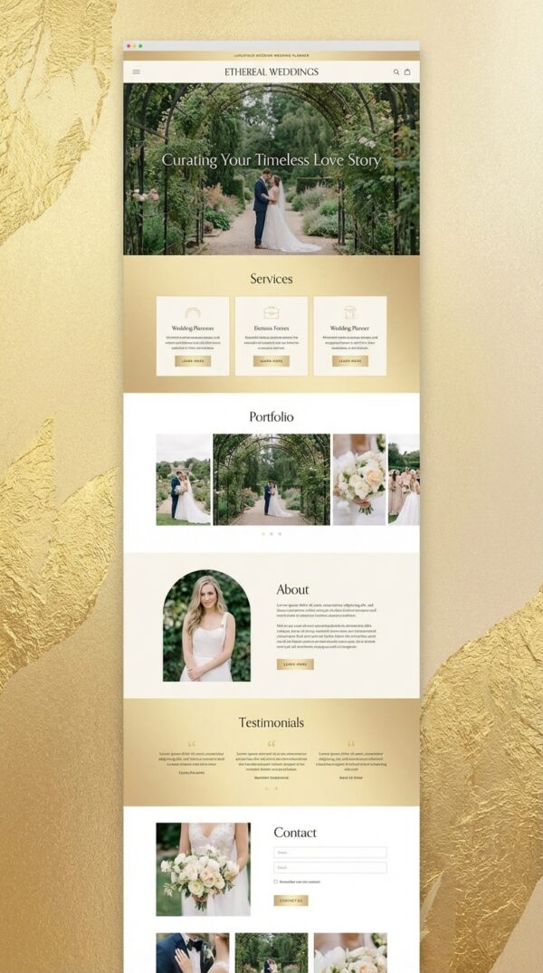 Elysian website design preview.