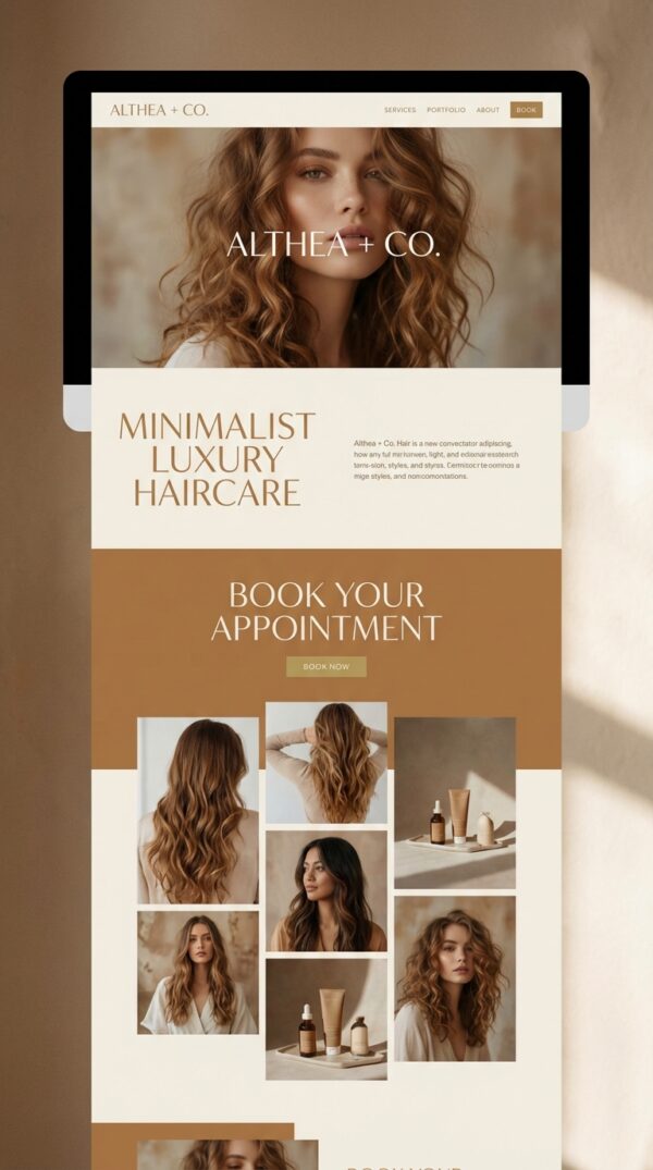 Serene website design preview.