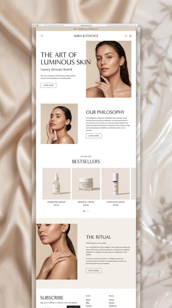 Lustre website design preview.