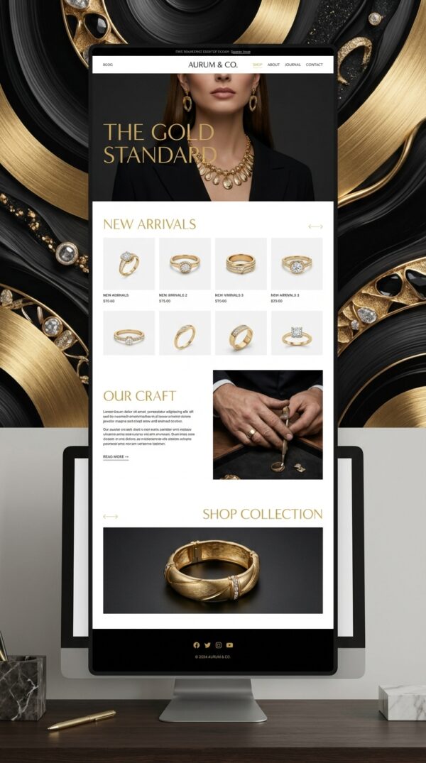 Goldyn website design preview.