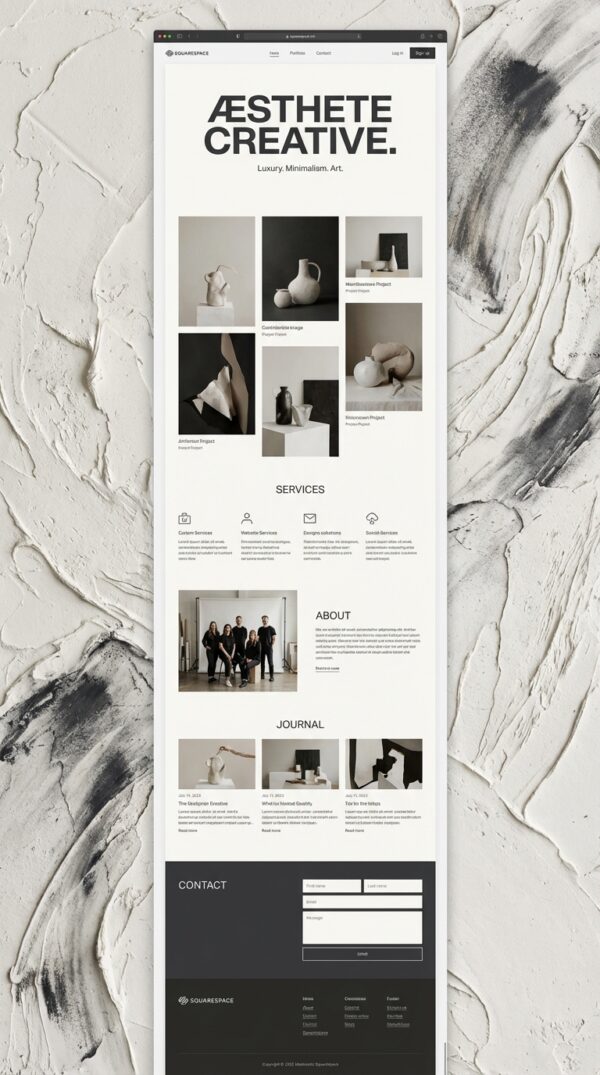 Elysian website design preview.