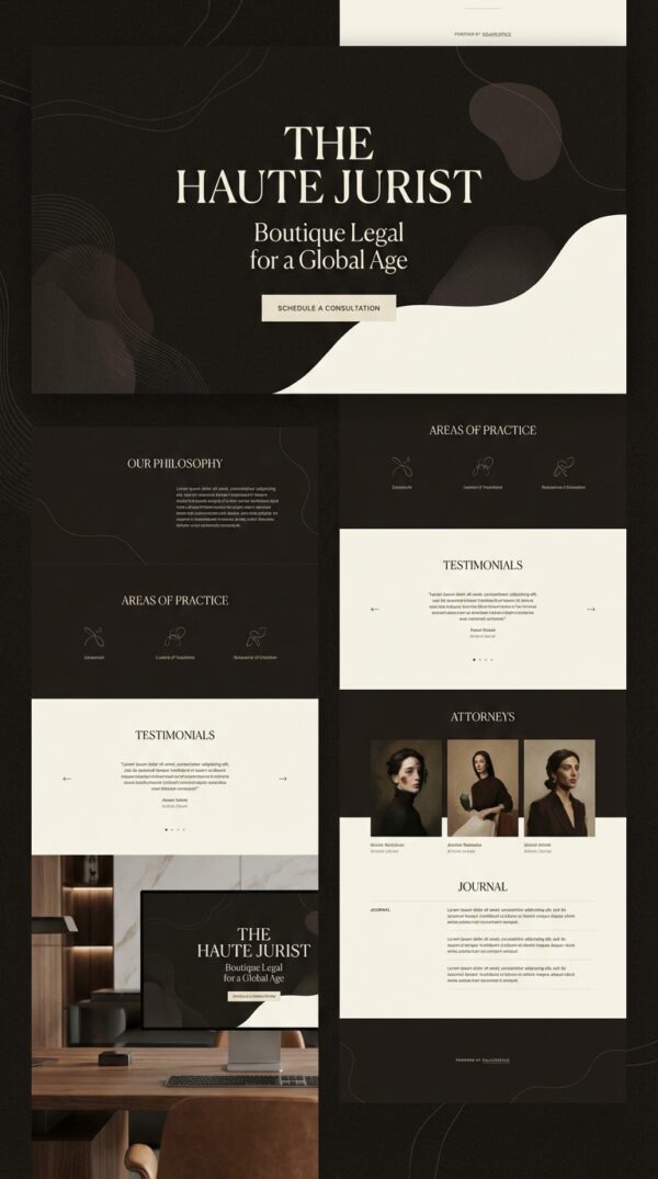 Elysian website design preview.